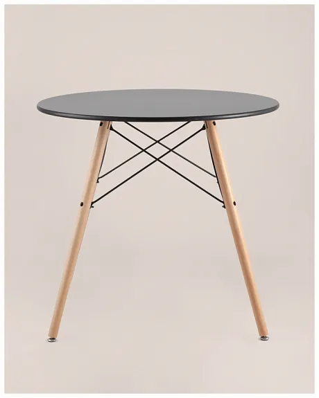 Стол круглый EAMES DSW NEW D=80 черный фото 7