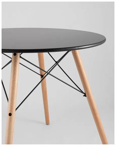 Стол круглый EAMES DSW NEW D=80 черный фото 10