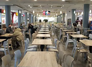 Мебель для фудкорта в ТЦ Серебряный город, Иваново Фото 3