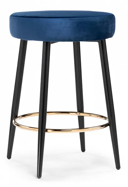 Полубарный стул Plato dark blue