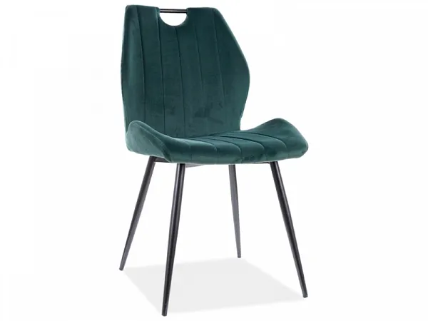 Стул кухонный Signal ARCO VELVET (зеленый/черный)