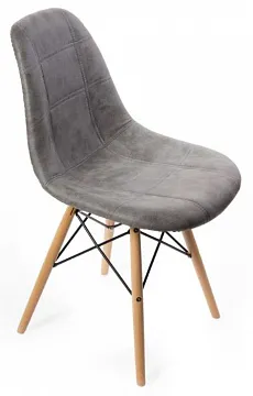 Стул Eames DSW leather серый