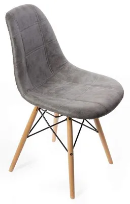 Стул Eames DSW leather серый
