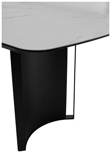 Стол RASMUS 160 TL-45 Белый мрамор, испанская керамика / черный каркас, ®DISAUR фото 7