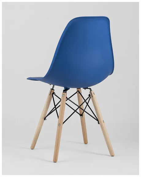Стул Eames Style DSW синий x4 (разборный каркас) фото 9