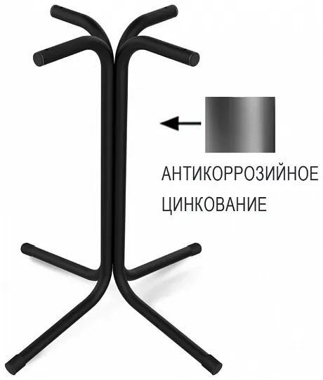 Подстолье SHT-TU7-1 черный цинк