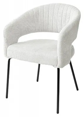 Стул SNUG WZ2042-18 белая галька, фактурный велюр / черный каркас