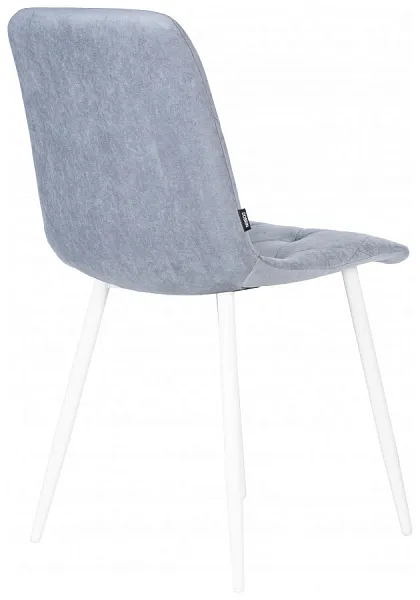 Стул CHILLY ROMBO Серо-голубой Simple 26, основание белый фото 5