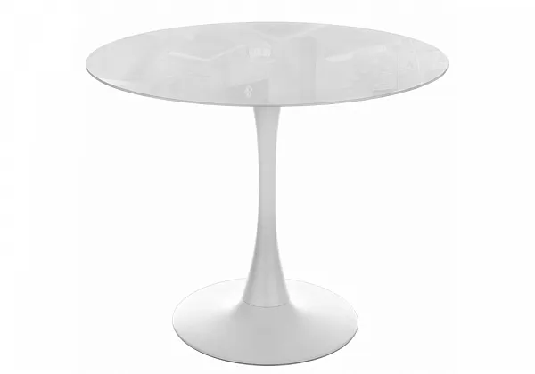 Стол Tulip 90 super white glass