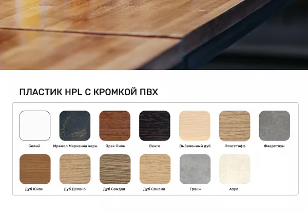 Столешницы пластик HPL с кромкой ПВХ