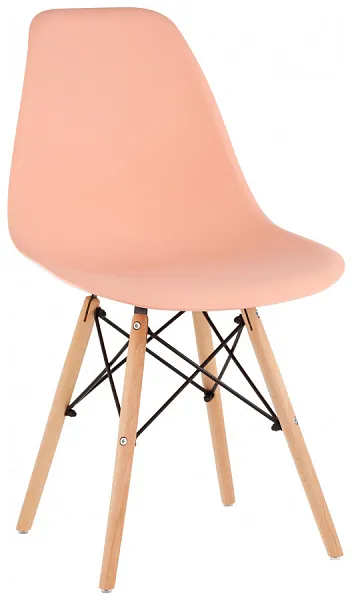 Стул Eames Style DSW персиковый (разборный каркас) фото 2
