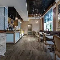 Производство мебели и стойки бара для ресторана Ванильное небо в БЦ «Baker Plaza»