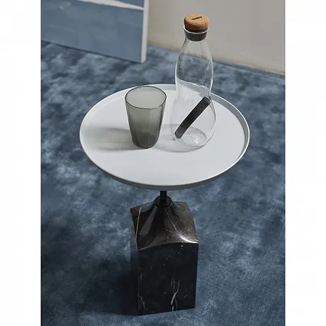 Столик кофейный Sustainable Collection, D38 см, серый/черно-белый фото 5