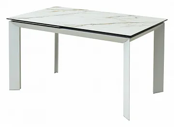 Стол CREMONA 160 KL-188 Контрастный мрамор / белый каркас, ®DISAUR