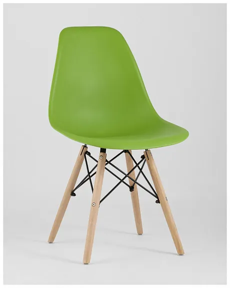 Стул Eames Style DSW зеленый (разборный каркас) фото 3