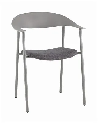 Стул Eila с подушкой пластик серый