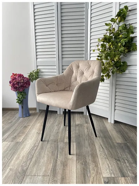 Стул PERU PK6015-06 BEIGE античный бежевый, велюр фото 2