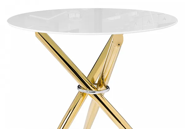 Стол Rock 80х75 white / gold фото 3