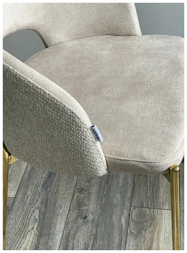 Стул AGNES PK6015-06 (VBP206) античный светло-бежевый / TRF-11 светло-бежевый, золотой каркас