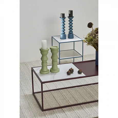 Столик журнальный Mayen, 110х50 см, белый/сливовый фото 4