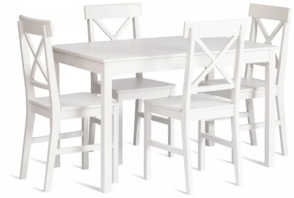 Обеденный комплект Хадсон (стол + 4 стула)/ Hudson Dining Set (mod.0102)