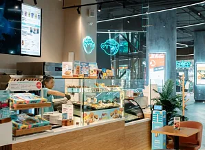 Барная стойка для кафе-пекарни Cinnabon в ТРК Прометей Фото 9