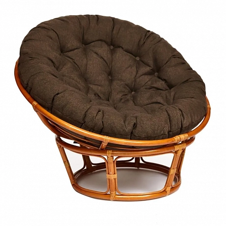 Кресло,PAPASAN, 23/01 W /с подушкой/ Cognac (коньяк), ткань Коричневый, 3М7-147