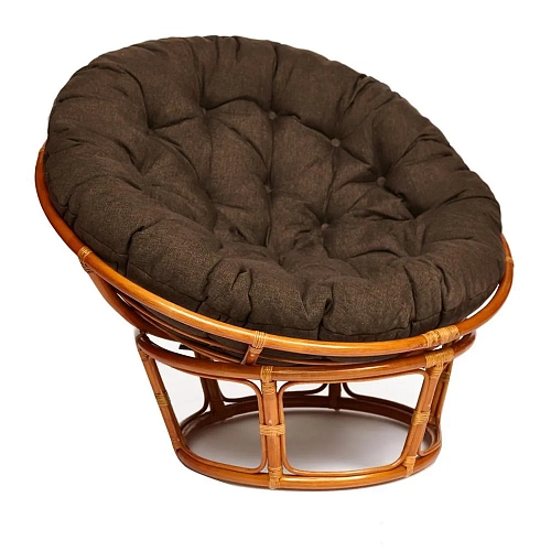 Кресло,PAPASAN,  23/01 W /с подушкой/ Cognac (коньяк), ткань Коричневый, 3М7-147