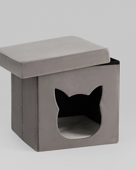 Пуф складной с ящиком Store Pet антрацитовый фото 5
