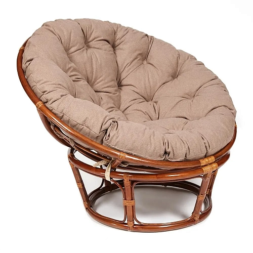 Кресло,PAPASAN,  23/01 W /с подушкой/ Pecan (орех), экошерсть Коричневый, 1811-5