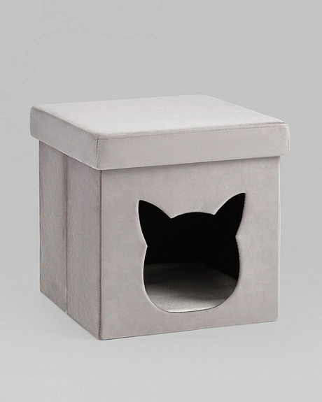 Пуф складной с ящиком Store Pet серый фото 2