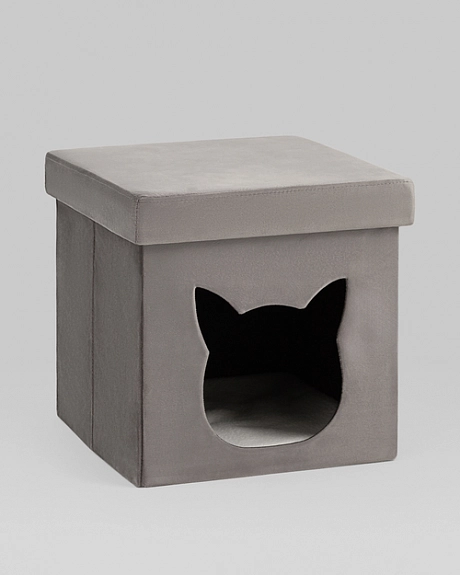 Пуф складной с ящиком Store Pet антрацитовый фото 2
