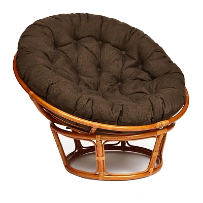 Кресло,PAPASAN,  23/01 W /с подушкой/ Cognac (коньяк), ткань Коричневый, 3М7-147