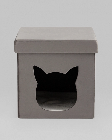 Пуф складной с ящиком Store Pet антрацитовый фото 4