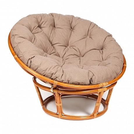 Кресло,PAPASAN,  23/01 W /с подушкой/ Cognac (коньяк), экошерсть Коричневый, 1811-5